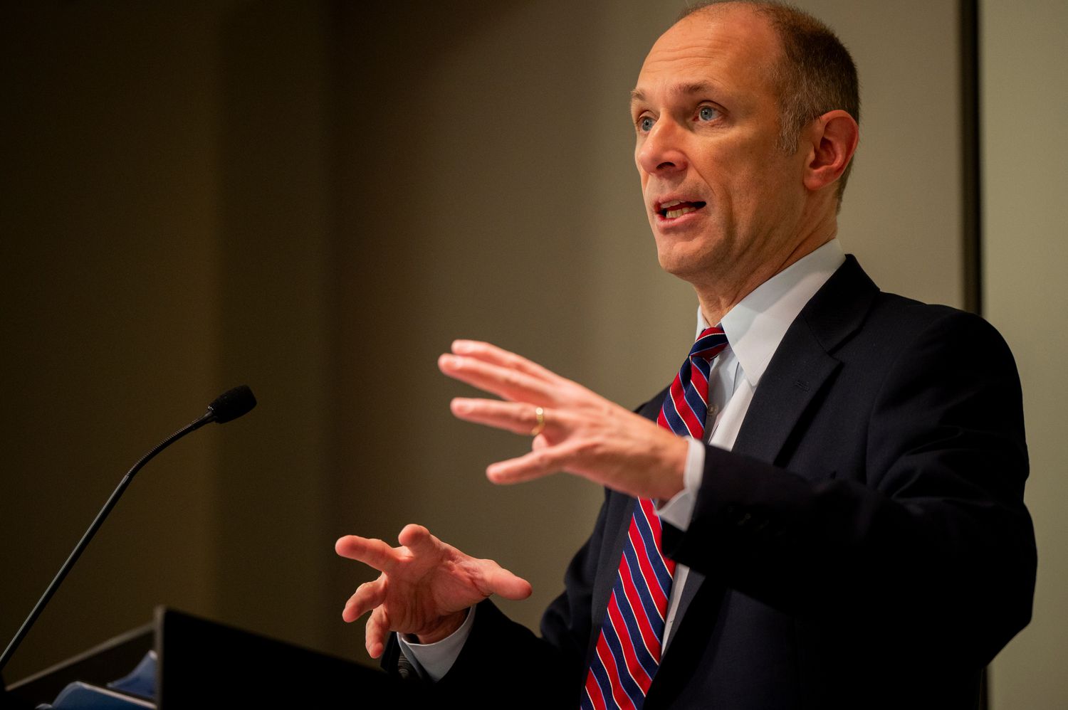 Chicago Fed President Austan Goolsbee speaks during the Midwest Agriculture Conference at the Federal Reserve Bank of Chicago on Nov. 28, 2023. 