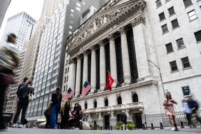 An exterior view of the New York Stock Exchange.