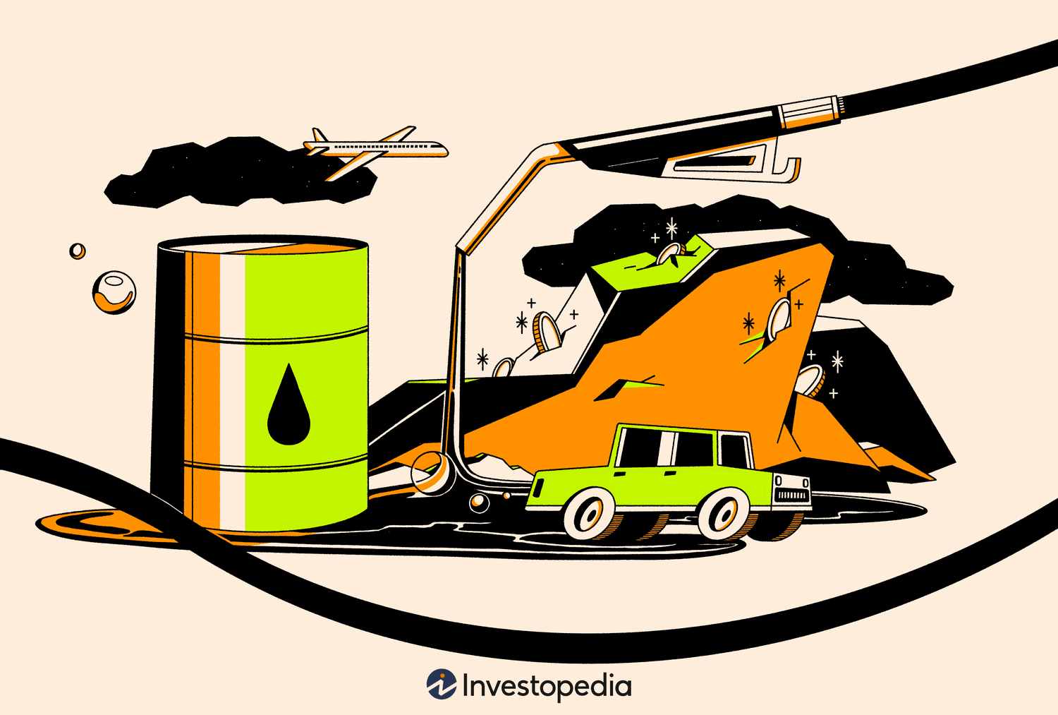 Illustration of oil prices