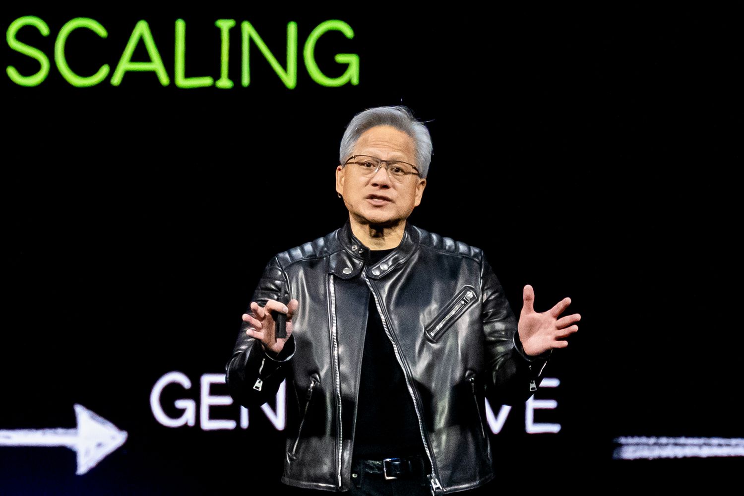 Nvidia CEO Jensen Huang speaks during the Nvidia GPU Technology Conference.