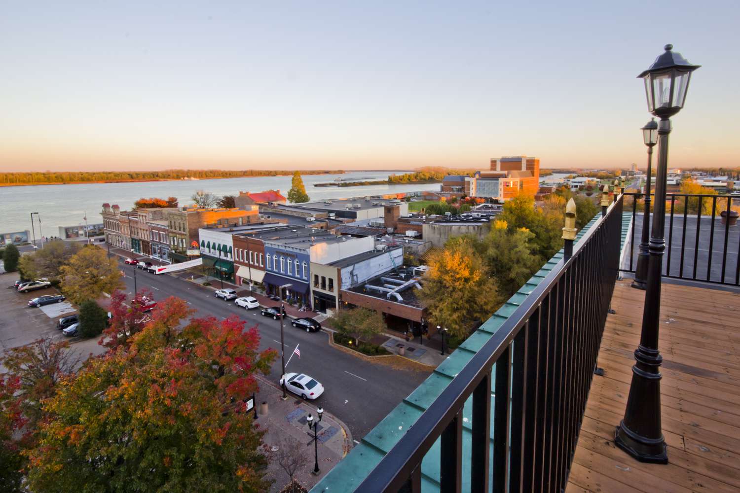 Overlooking the Paducah, Kentucky riverfront of the Ohio River