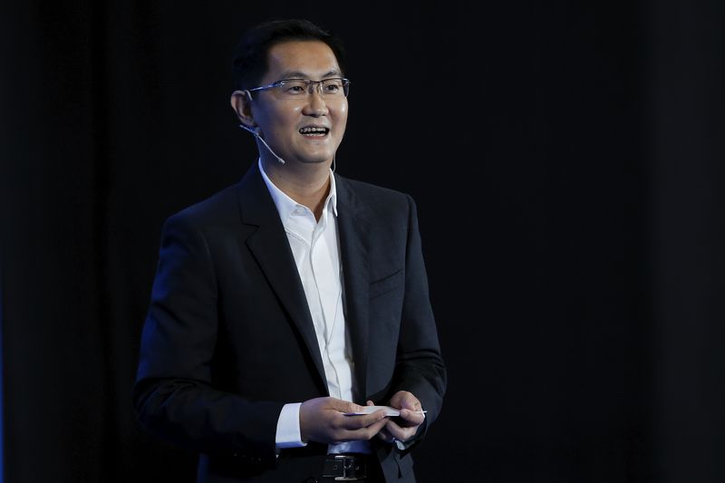 Ma Huateng speaks during the 2017 China International Big Data Industry Expo