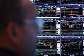 A trader works the floor of the New York Stock Exchange on Monday, May 12. 