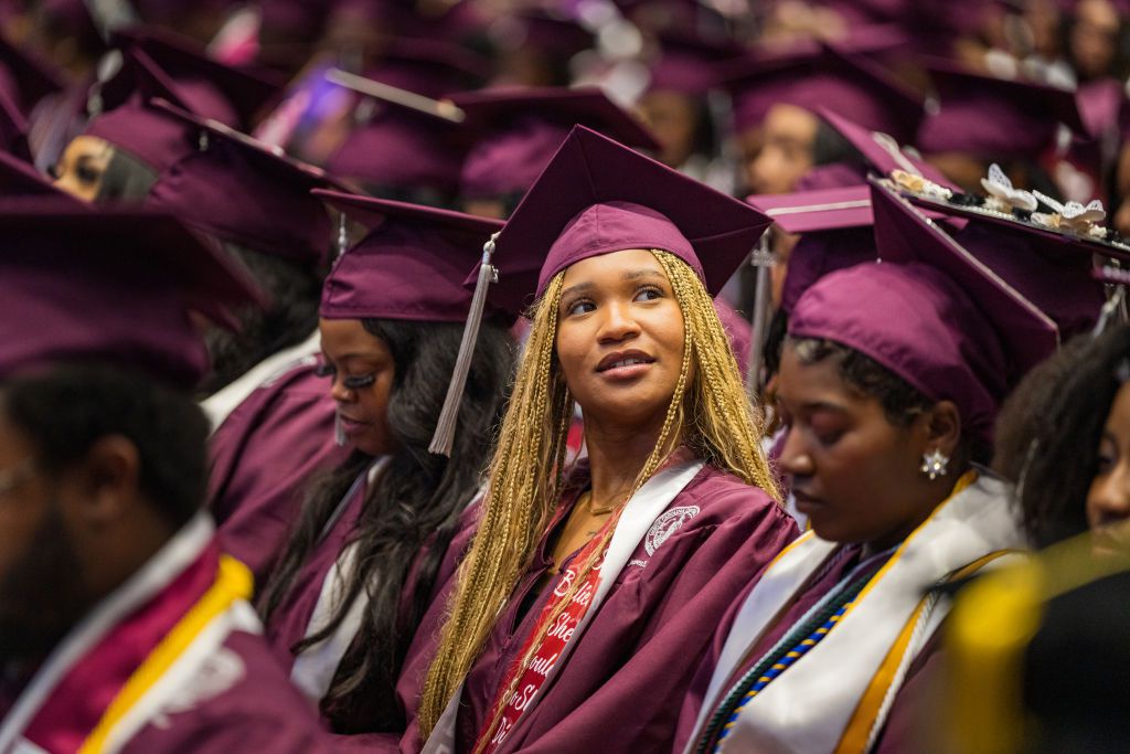 Students celebrate during the North Carolina Central University