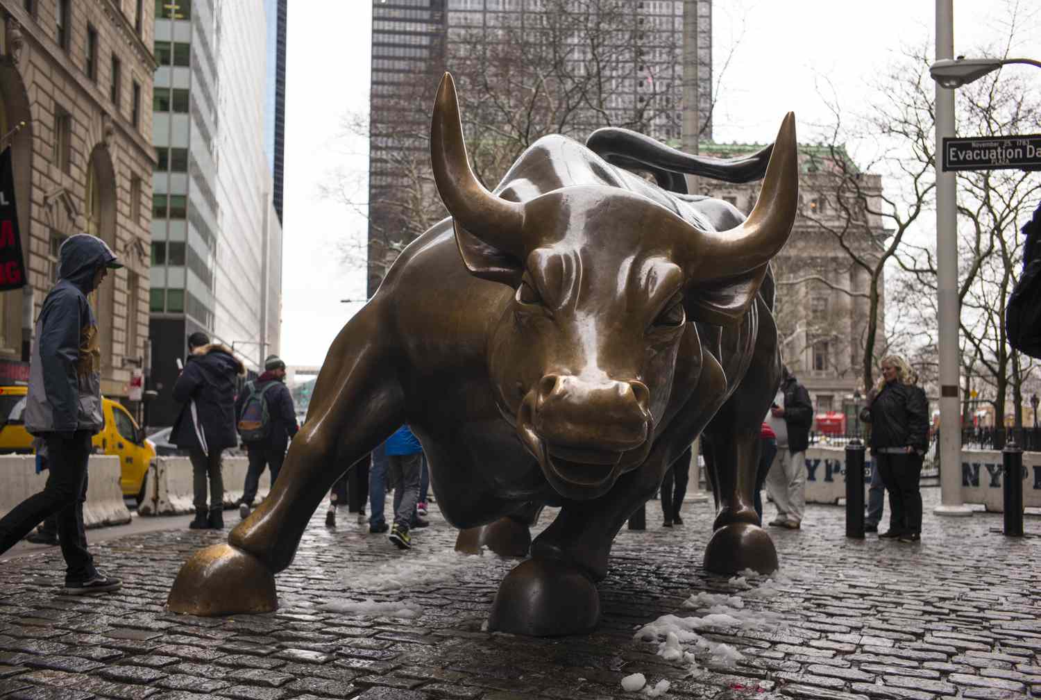 Wall Street Charging Bull Sculpture