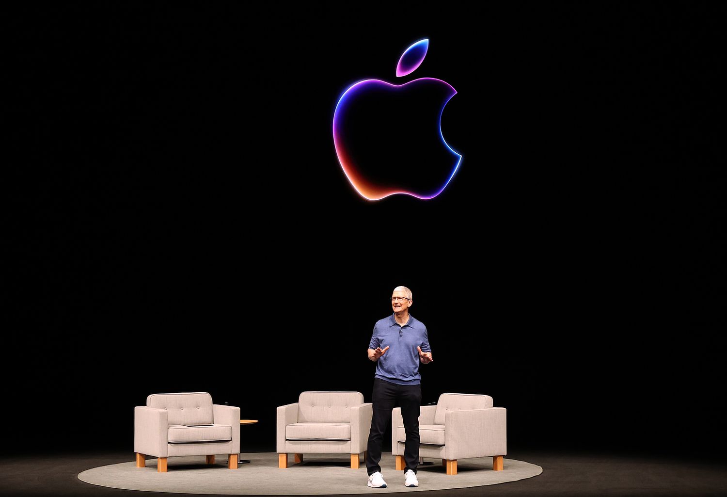 Apple CEO Tim Cook at WWDC 2024. 