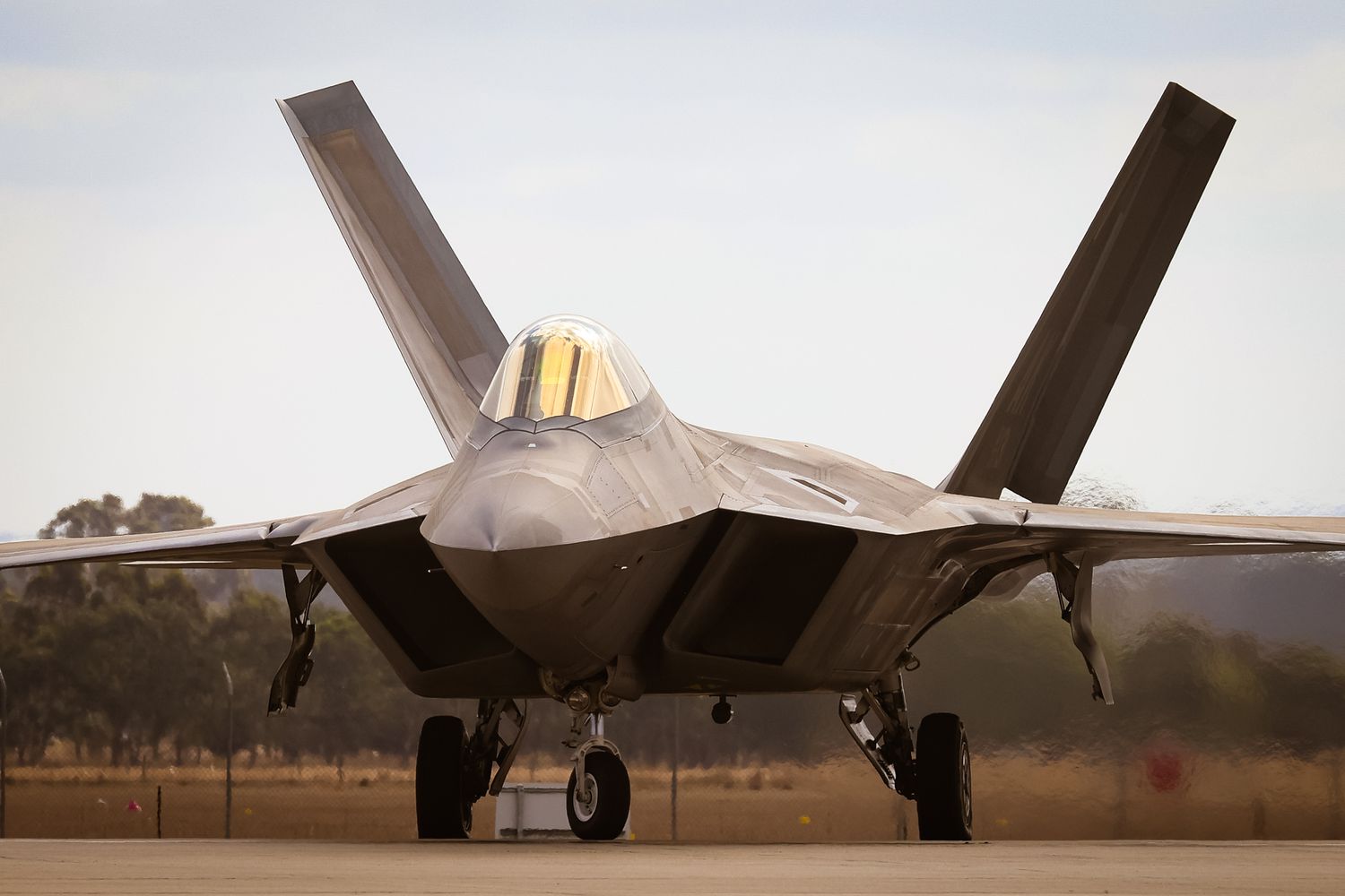 A Lockheed F-22 Raptor performs at Avalon Airport on March 29, 2025 in Melbourne, Australia.