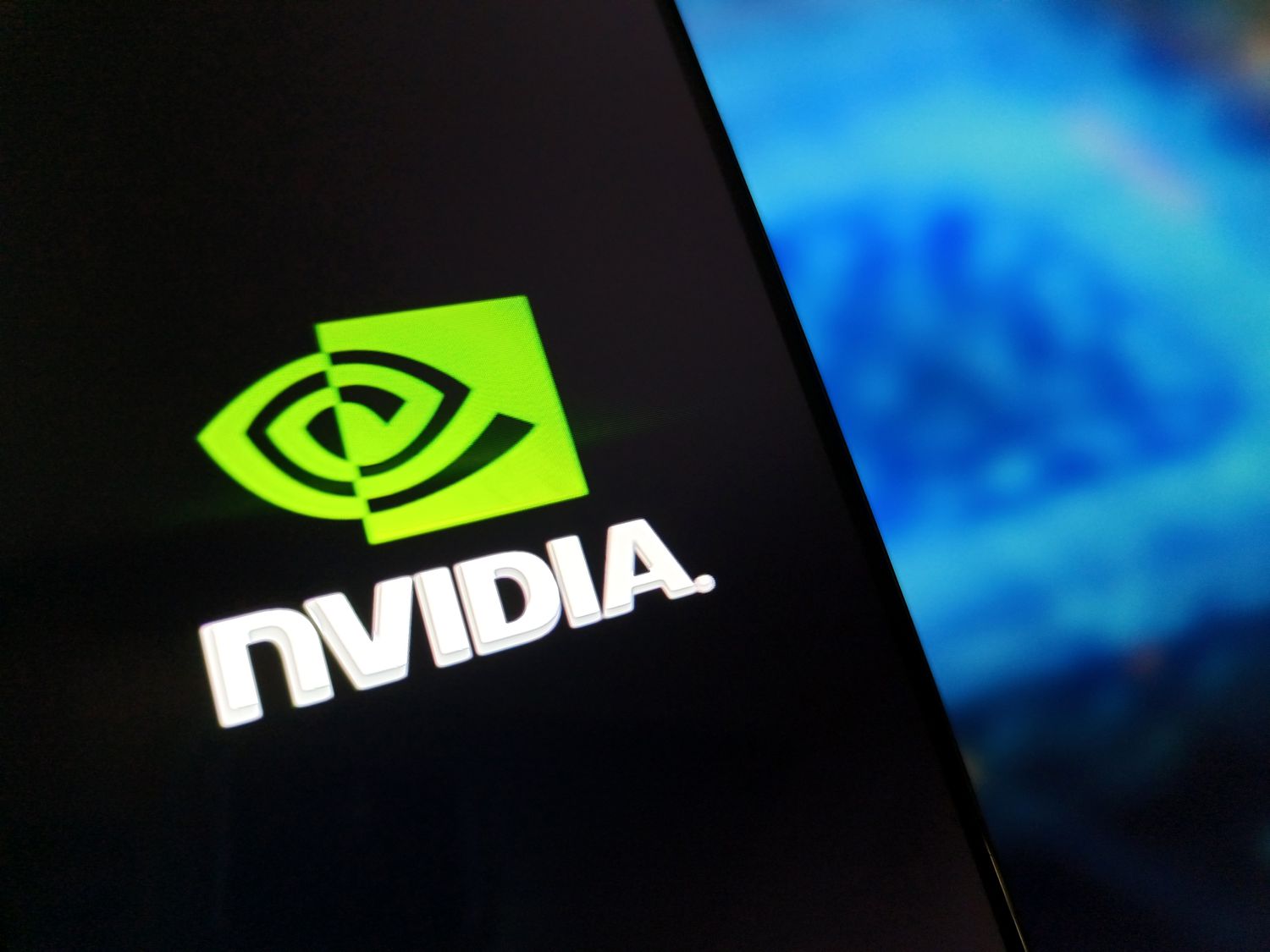 The Nvidia logo displayed on a smartphone