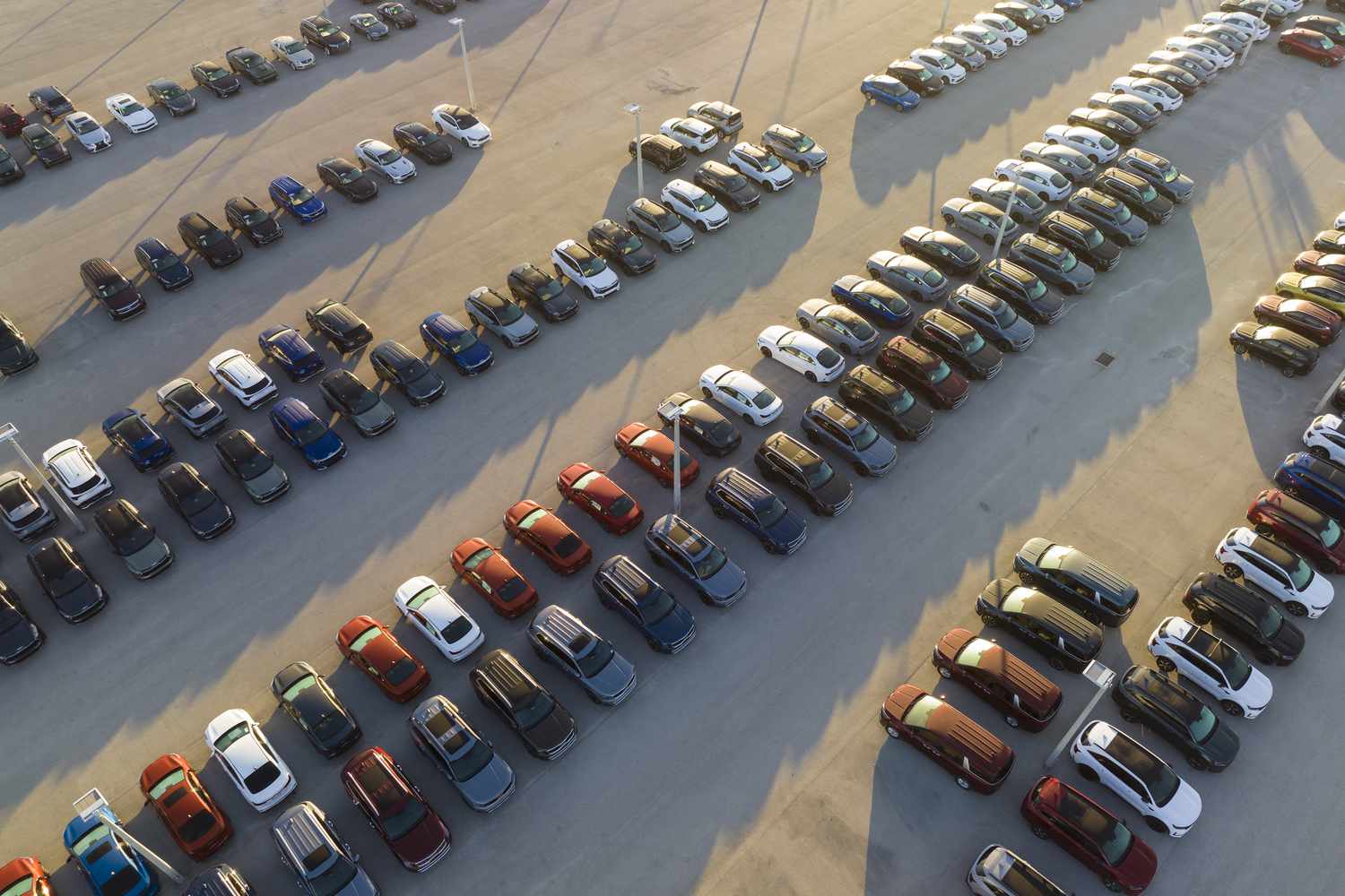 parking lot of a dealer in the U.S. 