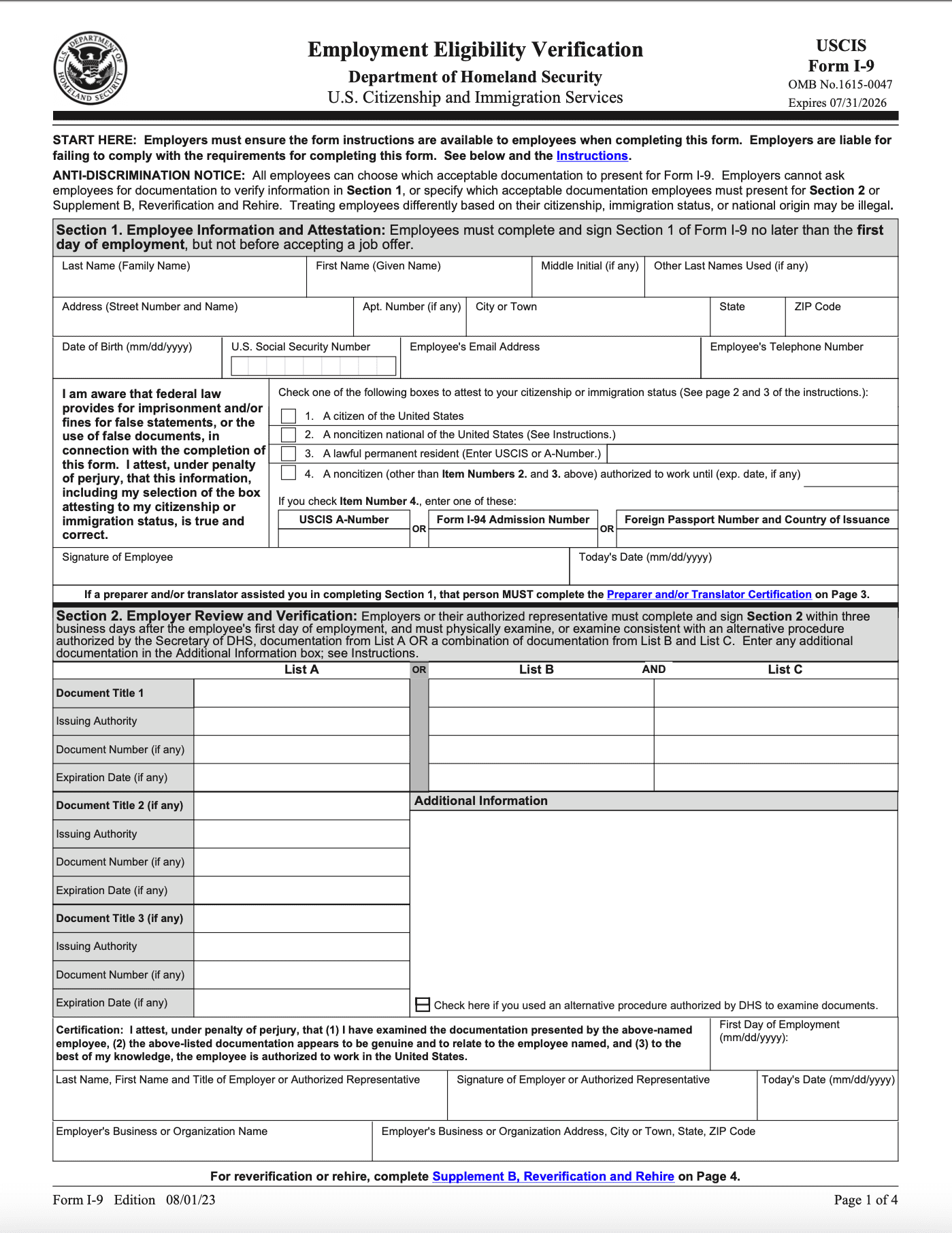Form I-9