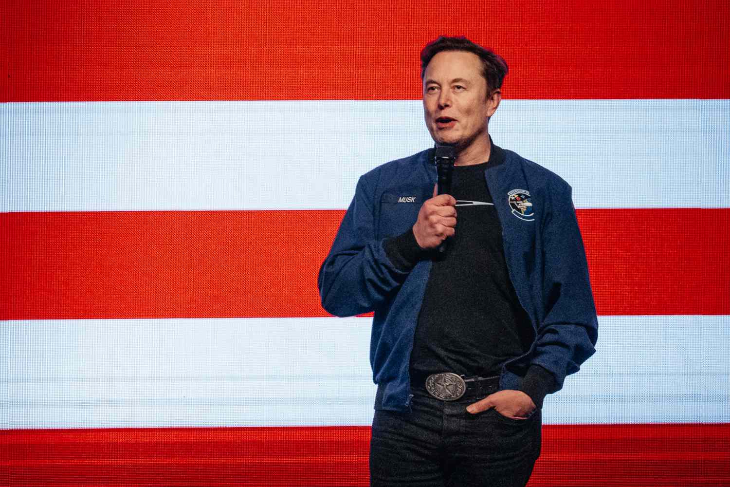 Tesla CEO Elon Musk in Wisconsin on Sunday. 