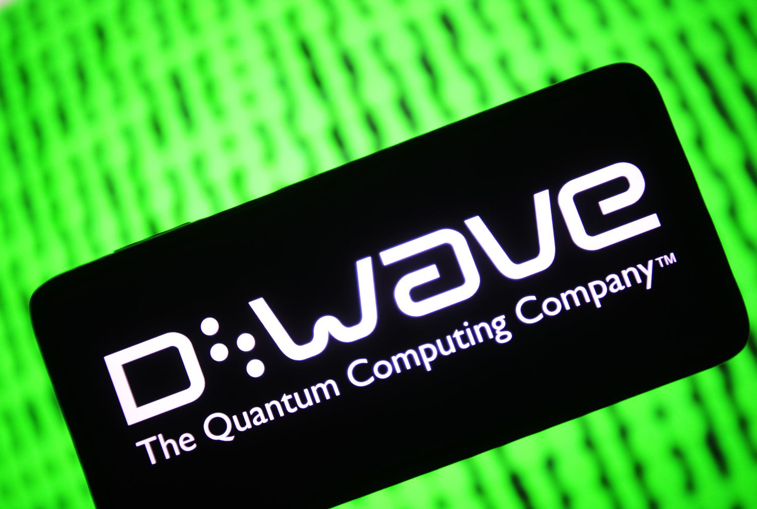 A photo illustration shows the D-Wave Systems logo