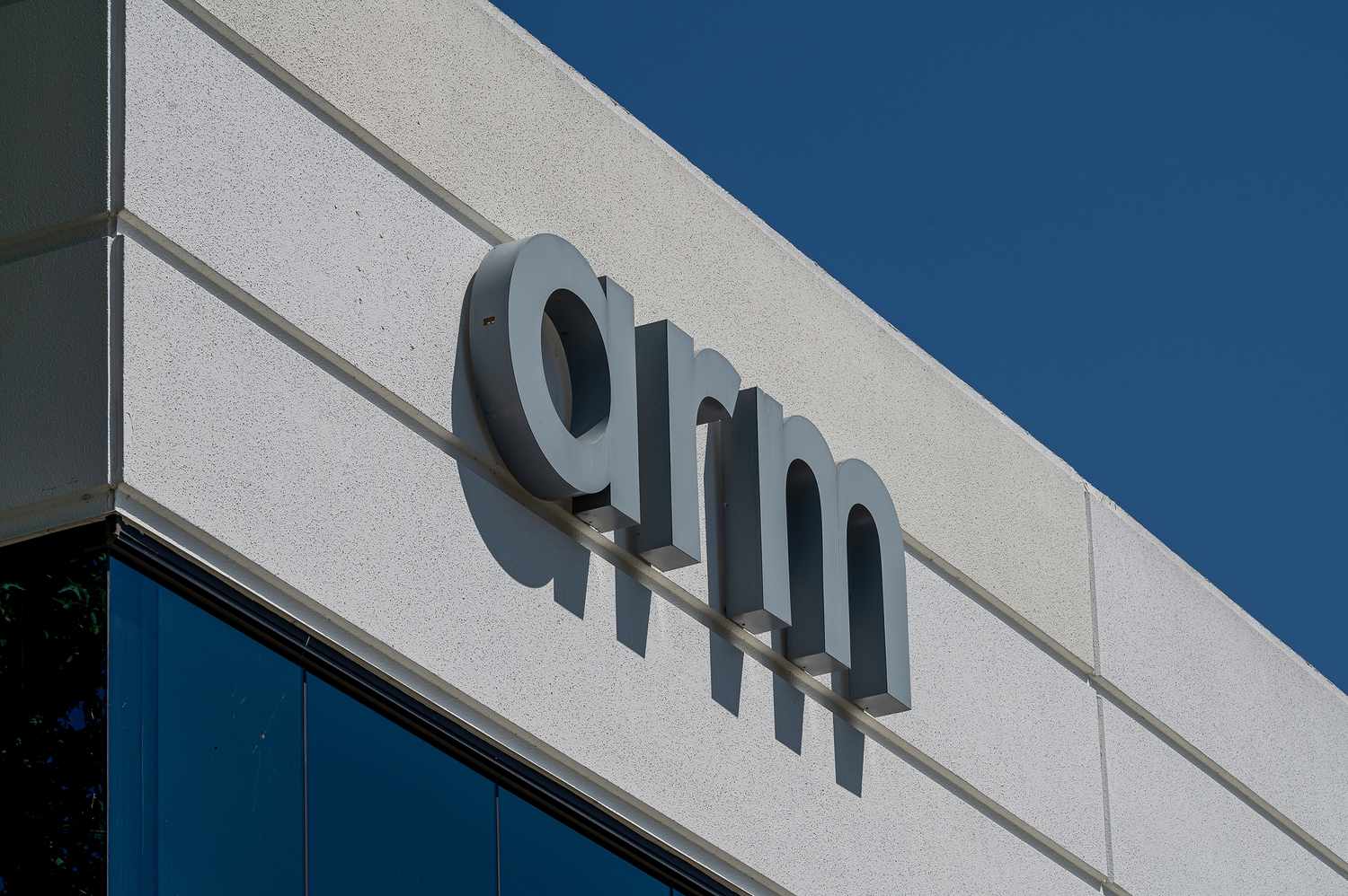 The Arm logo on a company building.