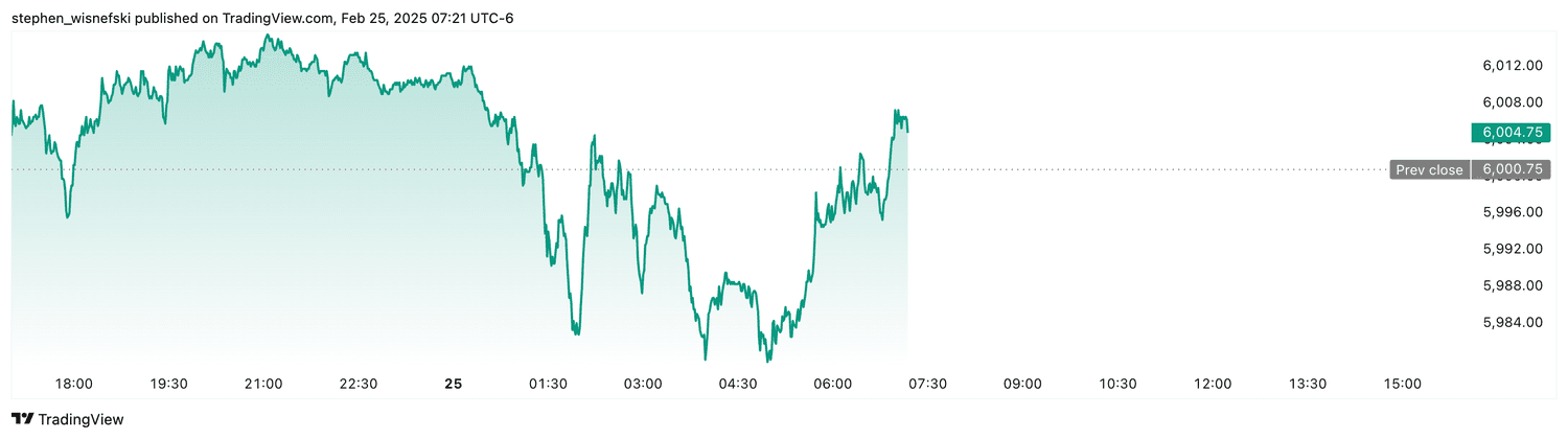 S&P 500 futures - Feb. 25, 2025