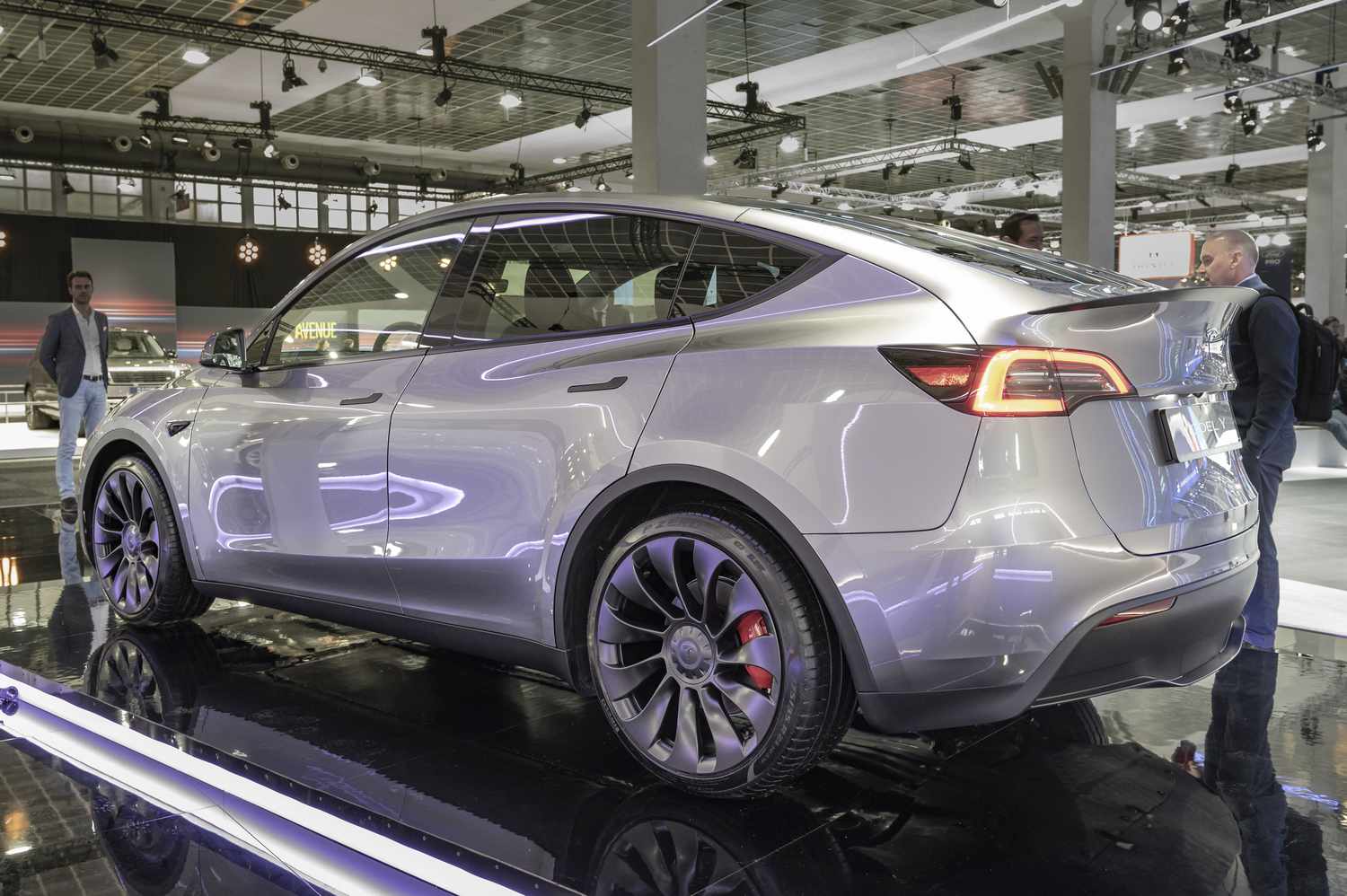 Tesla Model Y SUV at Brussels Expo in January 2023