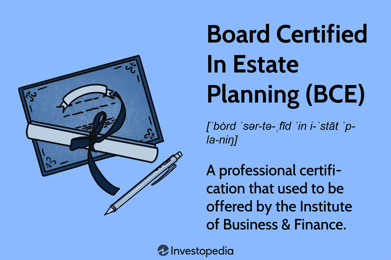Board Certified in Estate Planning (BCD): A professional certification that used to be offered by the Institute of Business and Finance.