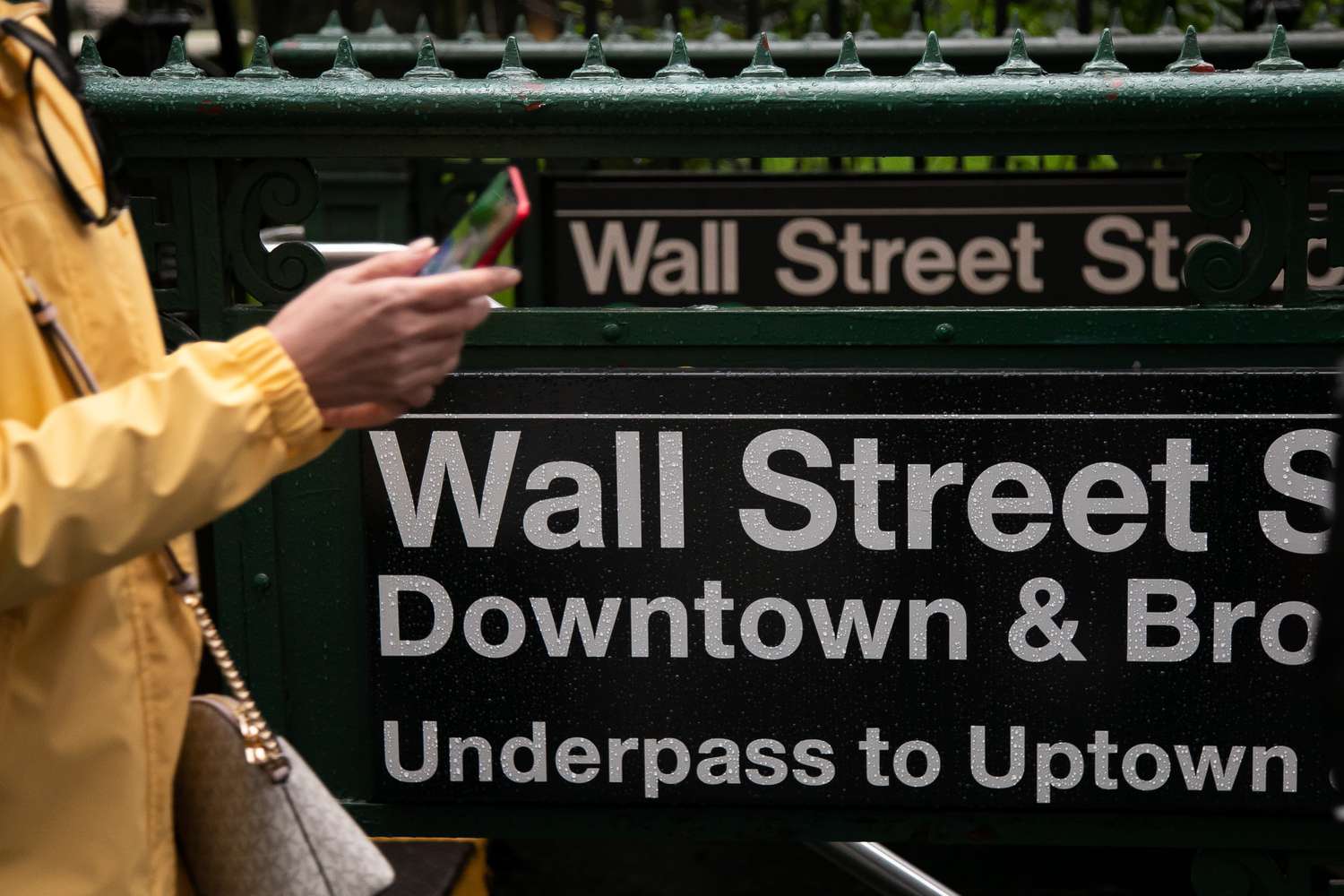 The Wall Street subway station near the New York Stock Exchange.