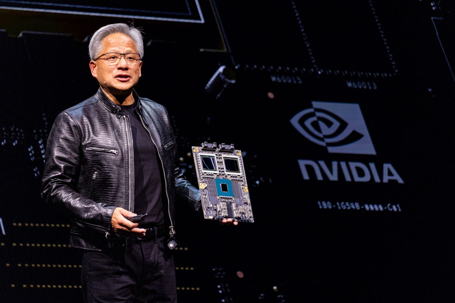 Nvidia CEO Jensen Huang speaks at an event in Taipei, Taiwan, on June 2, 2024.