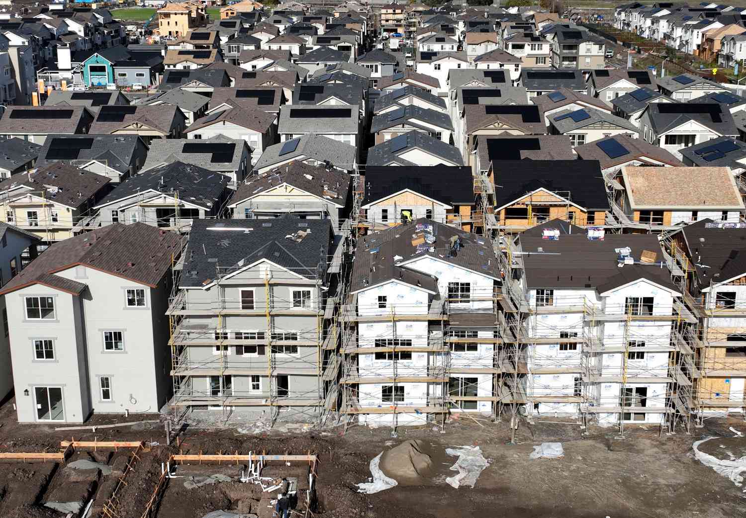 Homes at a Lennar development site in 2021. 