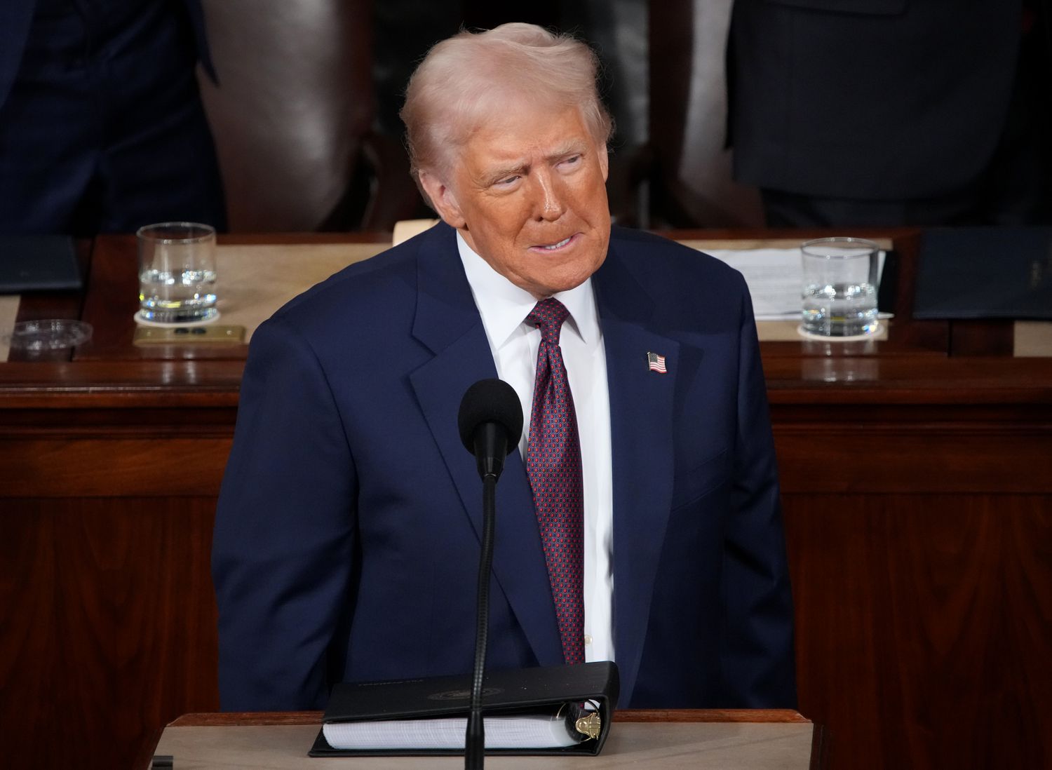 President Donald Trump addresses a joint session of Congress at the U.S. Capitol on March 04, 2025 in Washington, DC.