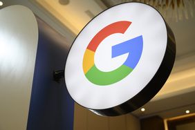 A Google logo is seen at a stand during the Warsaw Security Forum 2024 in Warsaw, Poland on October 2, 2024