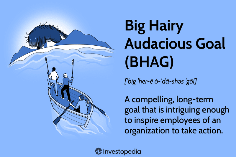 Big Hairy Audacious Goal (BHAG): A compelling, long-term goal that is intriguing enough to inspire employees of an organization to take action.