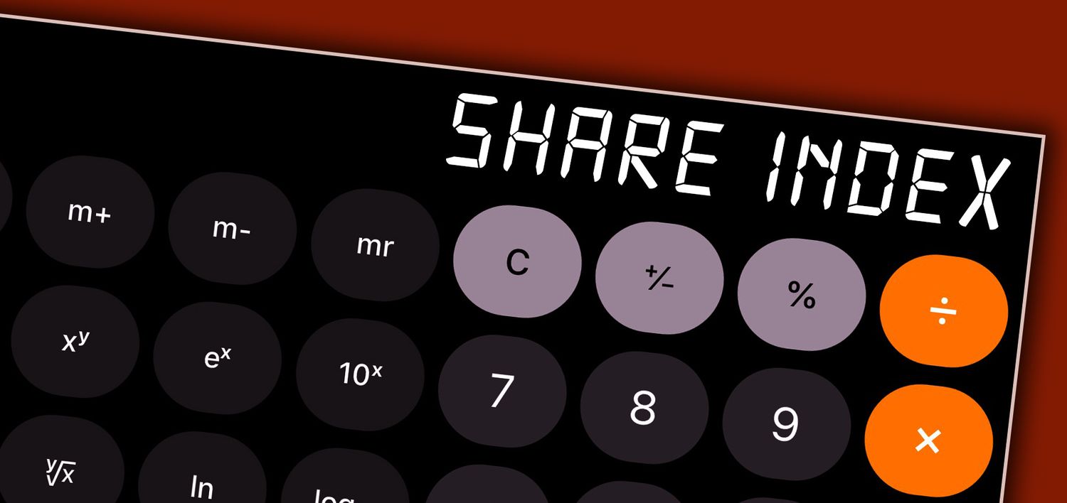 A calculator that says share index
