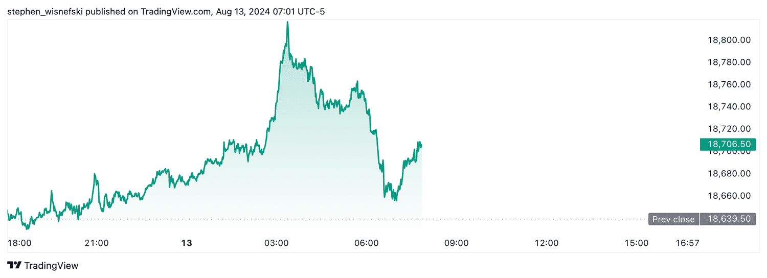 Nasdaq 100 futures - August 13, 2024